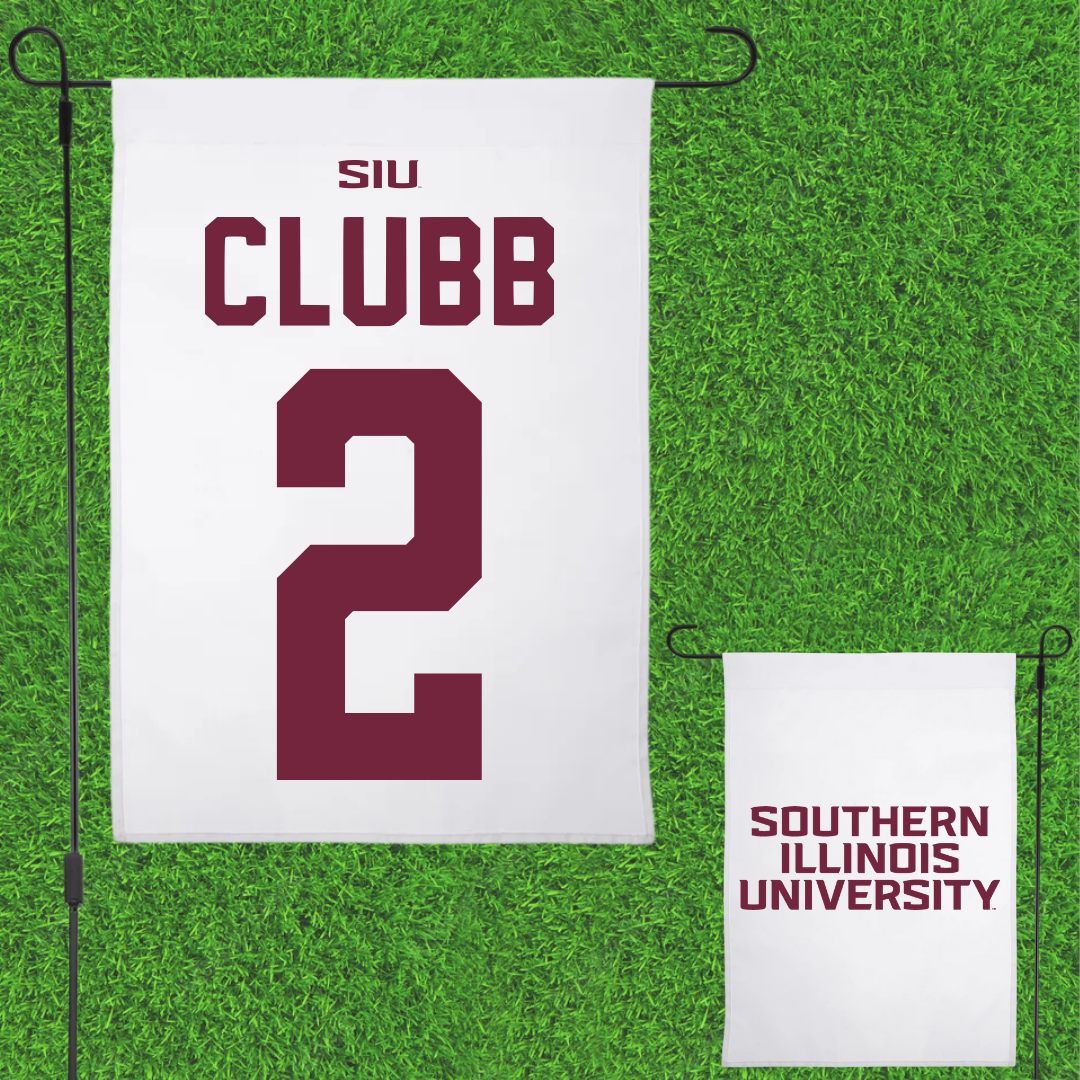 Southern Illinois University at Carbondale Basketball White Garden Flag - #2 Paige Clubb