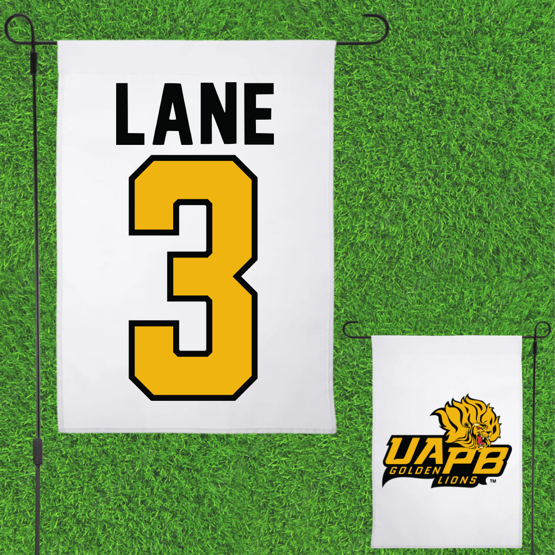 University of Arkansas-Pine Bluff Volleyball White Garden Flag - #3 Aleria Lane