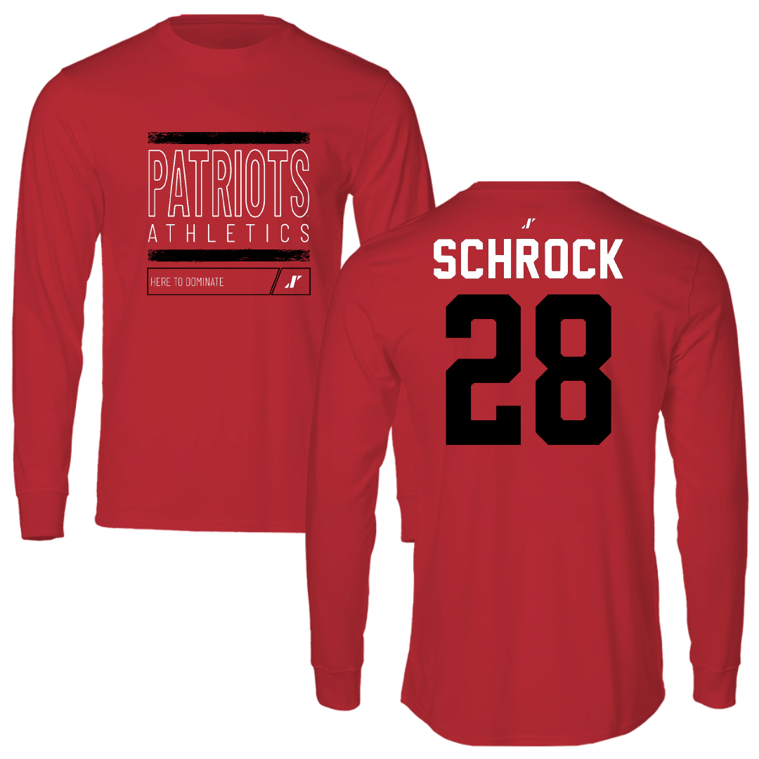 Dallas Baptist University Soccer Red Dominate Long Sleeve - #28 Sophia Schrock
