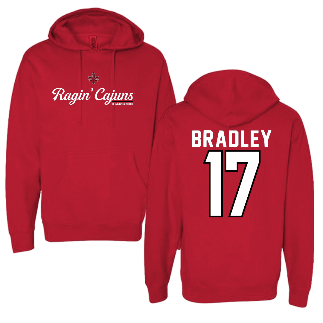 University of Louisiana at Lafayette Soccer Red General Hoodie - #17 Megan Bradley