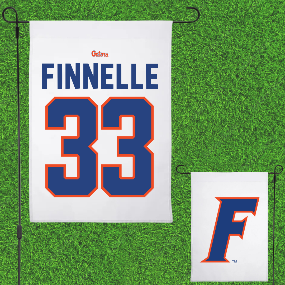 University of Florida Lacrosse White Garden Flag - #33 Elyse Finnelle