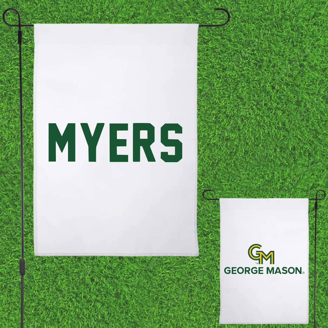 George Mason University TF and XC White Garden Flag - Brody Myers