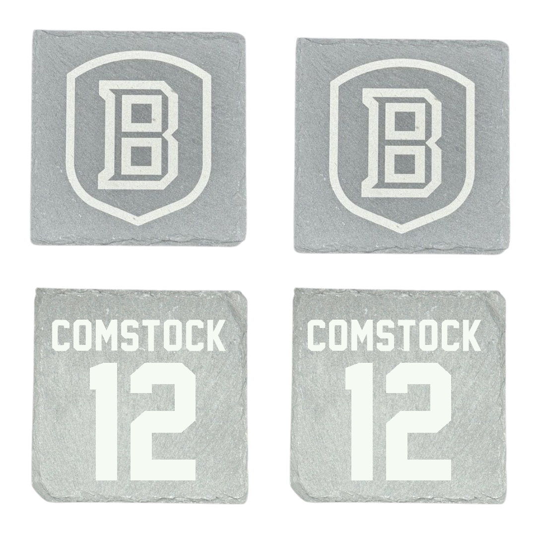 Bradley University Softball Stone Coaster (4 Pack)  - #12 Austin Comstock