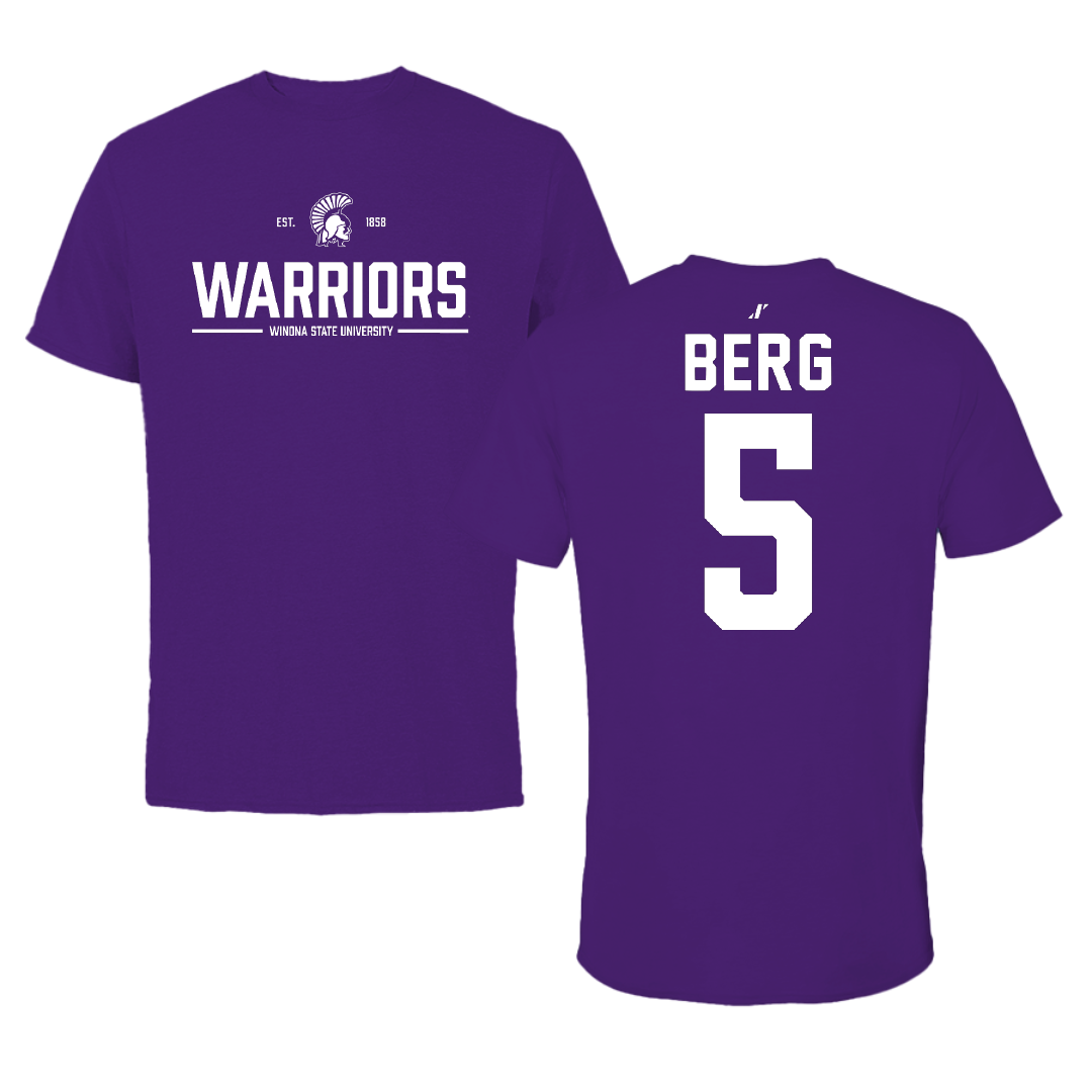 Winona State University Volleyball Purple General Tee - #5 Jayda Berg
