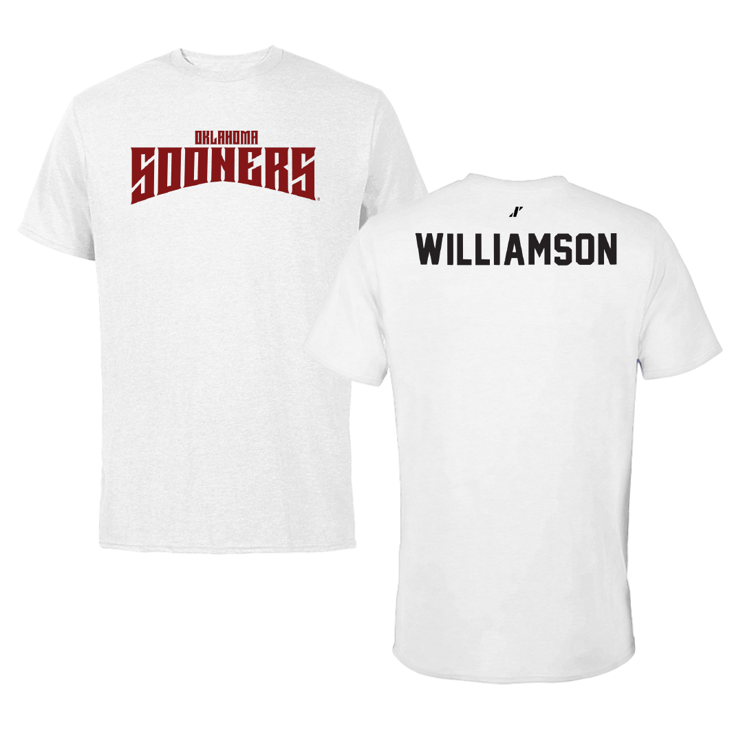 University of Oklahoma TF and XC White Classic Performance Tee - Grace Williamson
