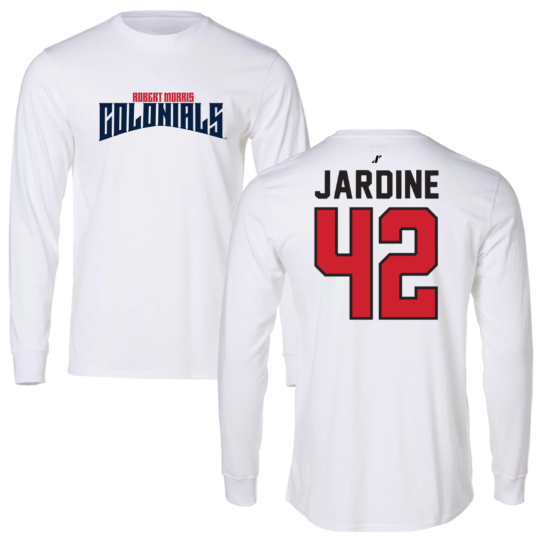 Robert Morris University Softball White Classic Performance Long Sleeve - #42 Katlyn Jardine