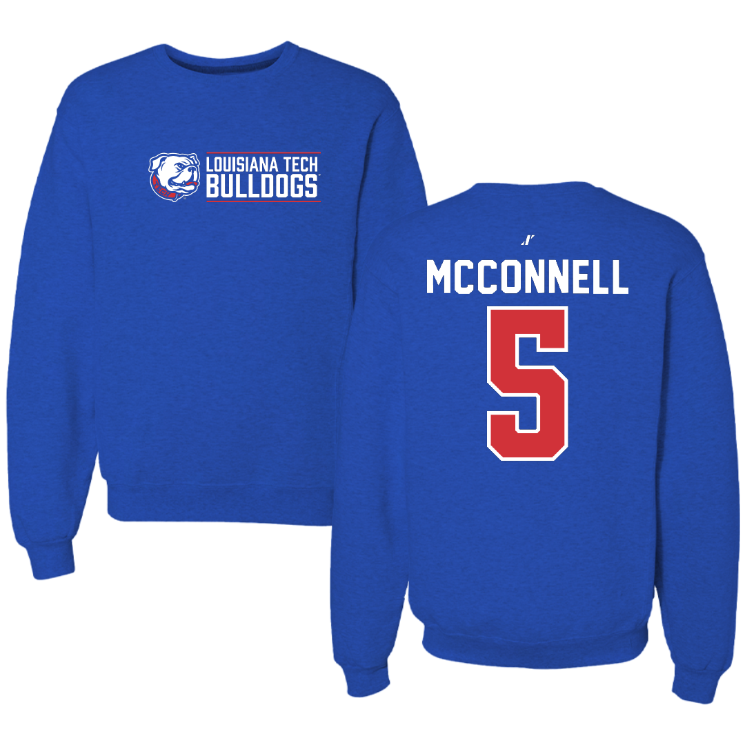 Louisiana Tech University Baseball Blue General Crewneck - #5 Cole McConnell