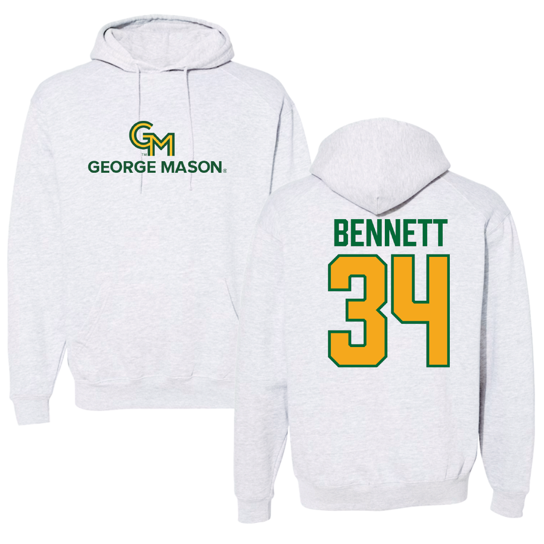 George Mason University Soccer Gray Hoodie - #34 Jazmine Bennett