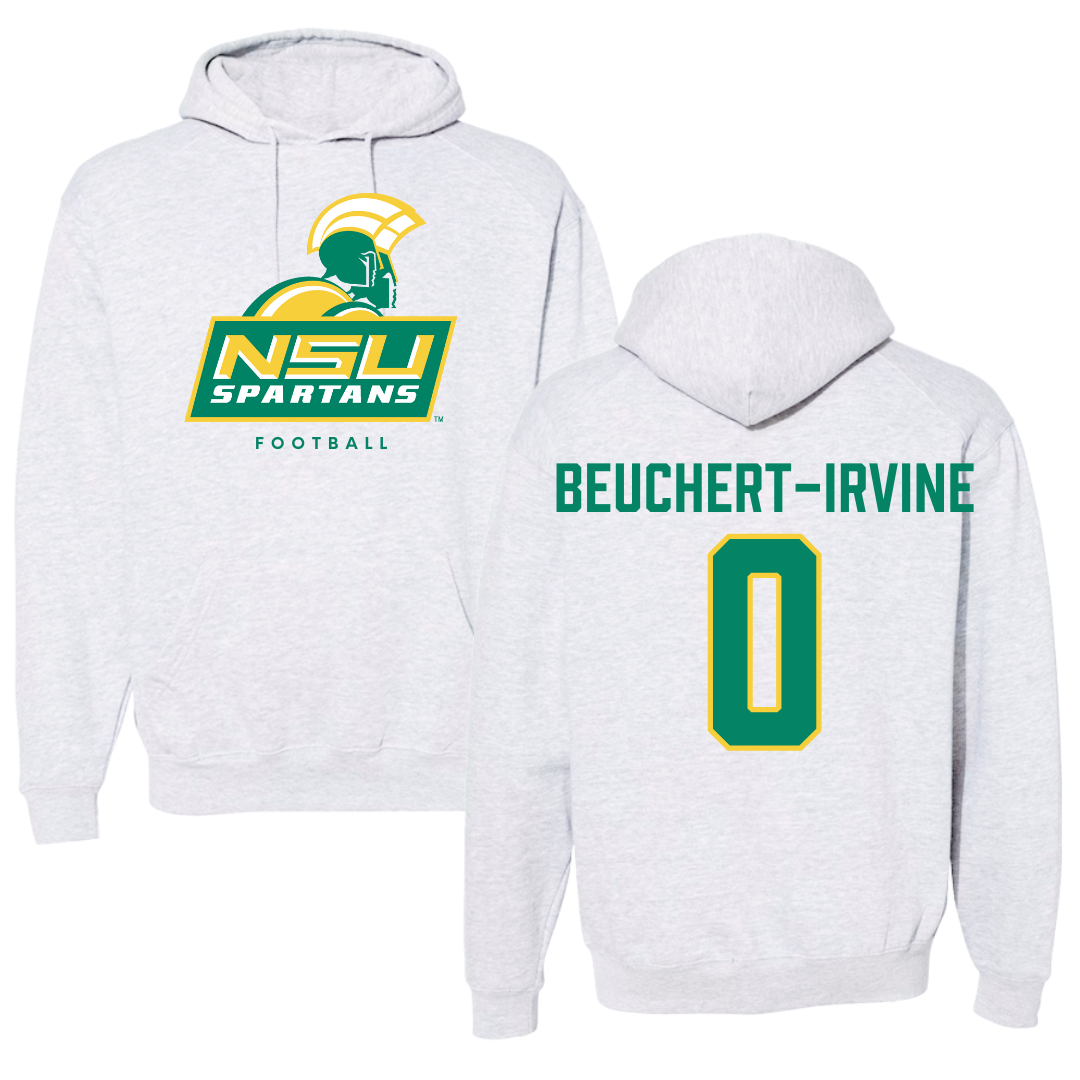 Norfolk State University Football Gray Hoodie - #0 Sage Beuchert-Irvine