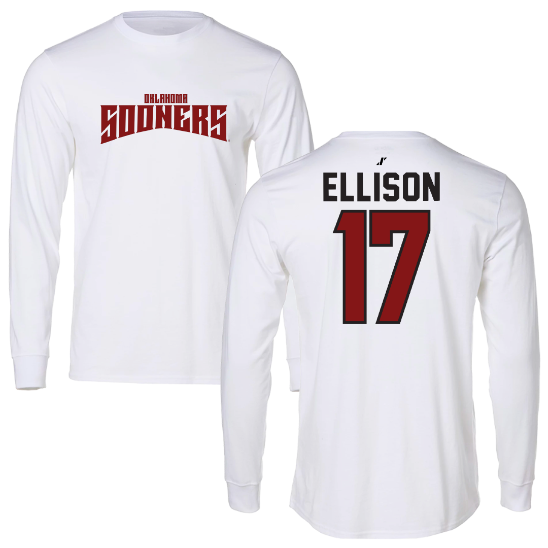 University of Oklahoma Volleyball White Classic Long Sleeve - #17 Daleigh Ellison