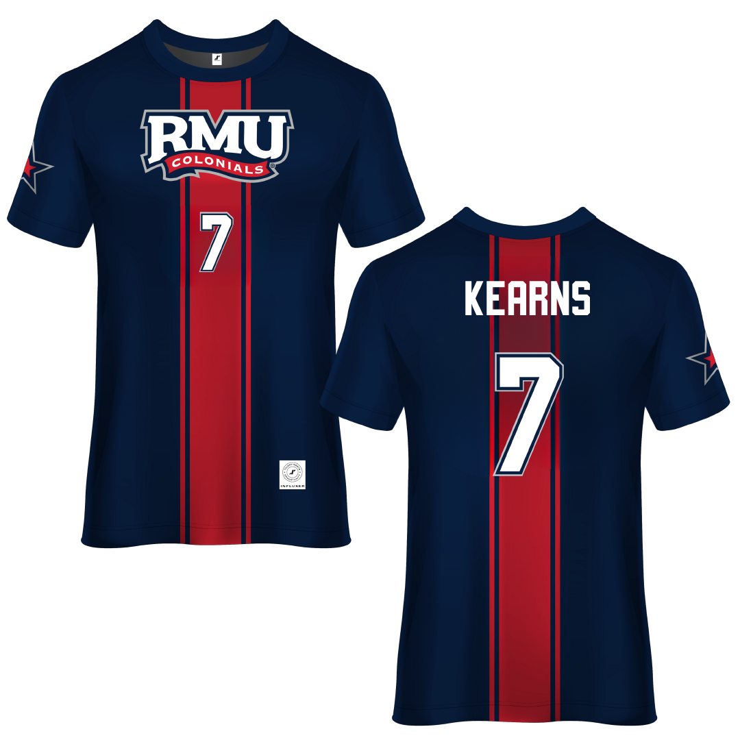 Robert Morris University Blue Soccer Jersey - #7 Malia Kearns