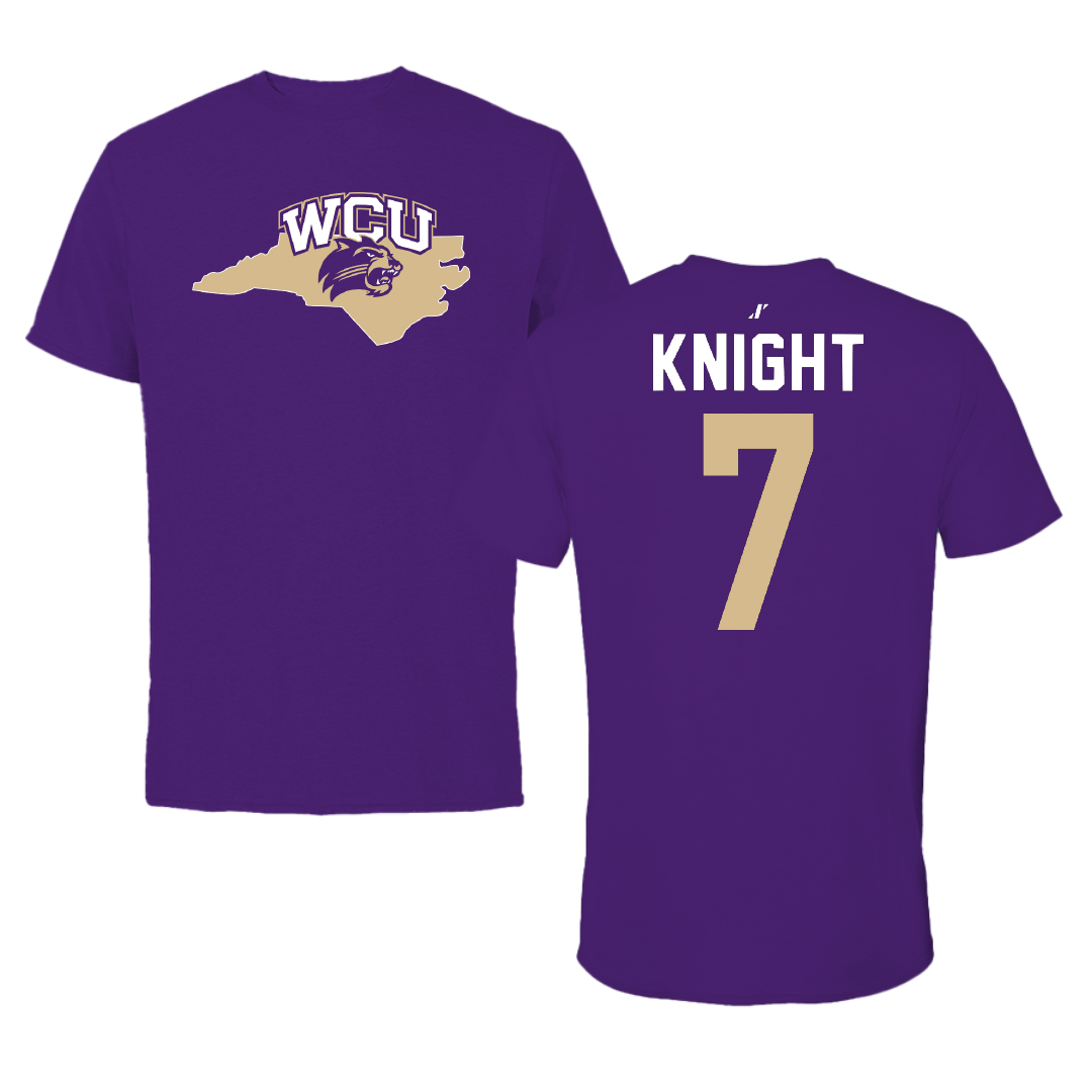 Western Carolina University Football Purple State Performance Tee - #7 Malik Knight