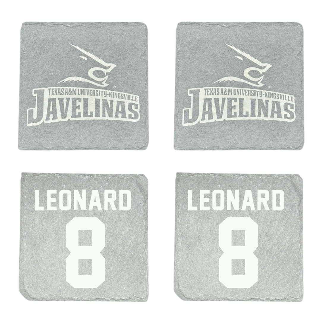 Texas A&M University-Kingsville Football Stone Coaster (4 Pack)  - #8 Khalen Leonard