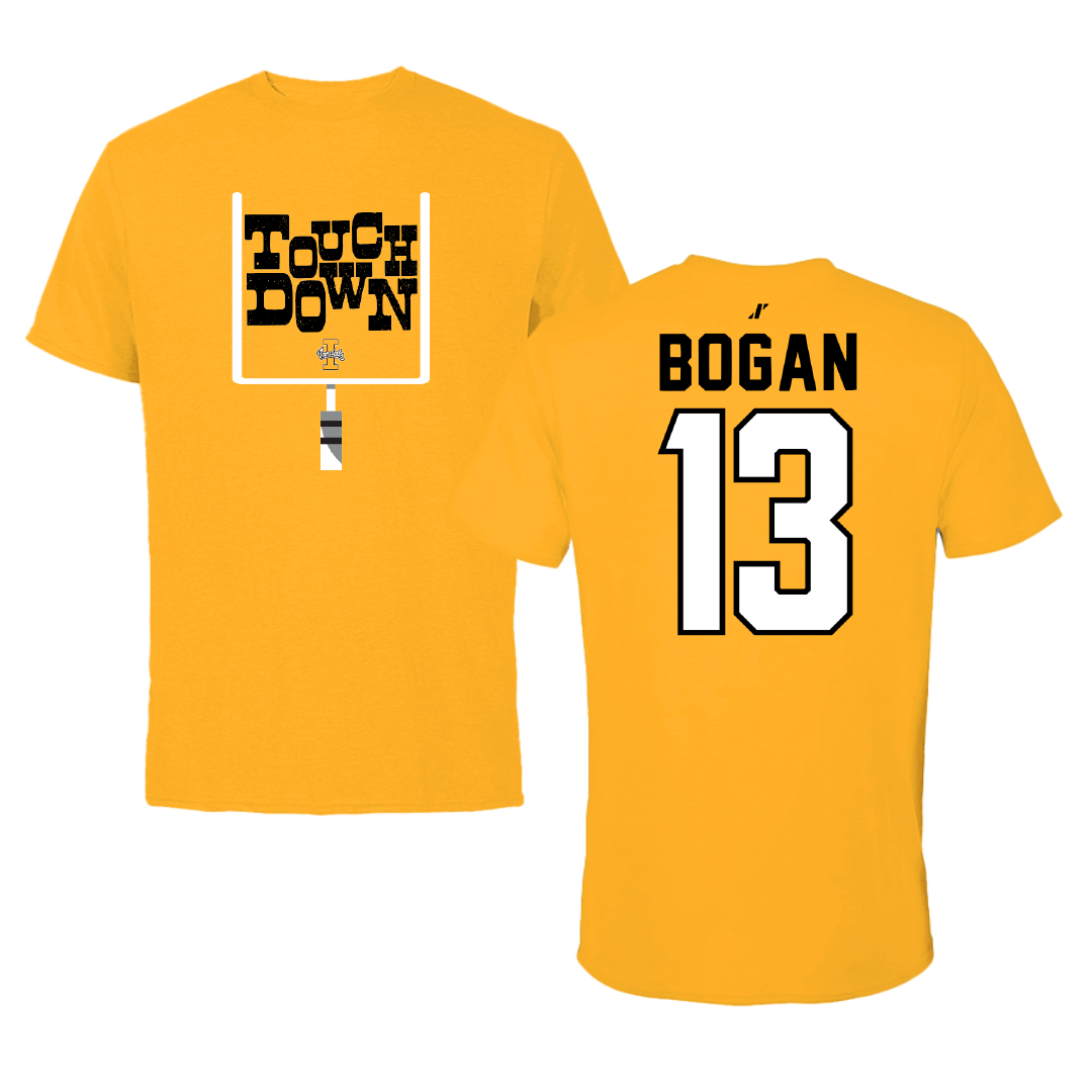 University of Idaho Football Gold Touchdown Tee - #13 Chance Bogan