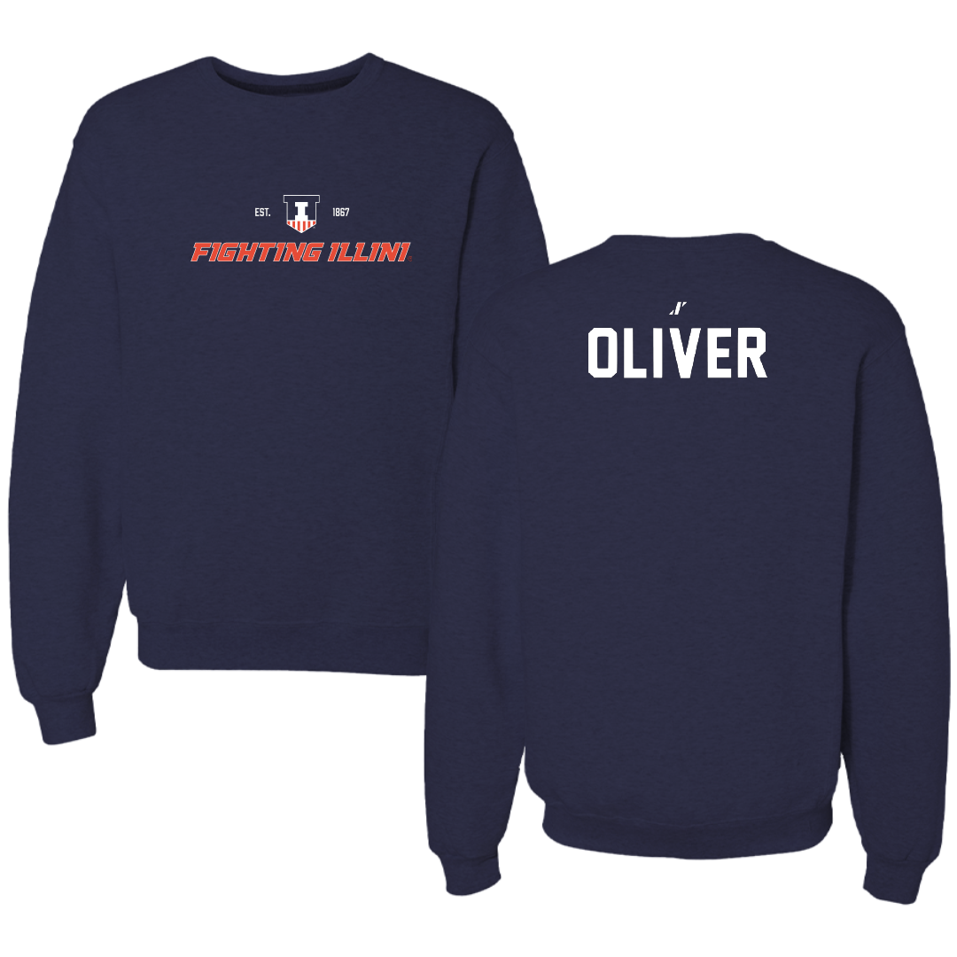 University of Illinois TF and XC Navy General Crewneck - Ashley Oliver