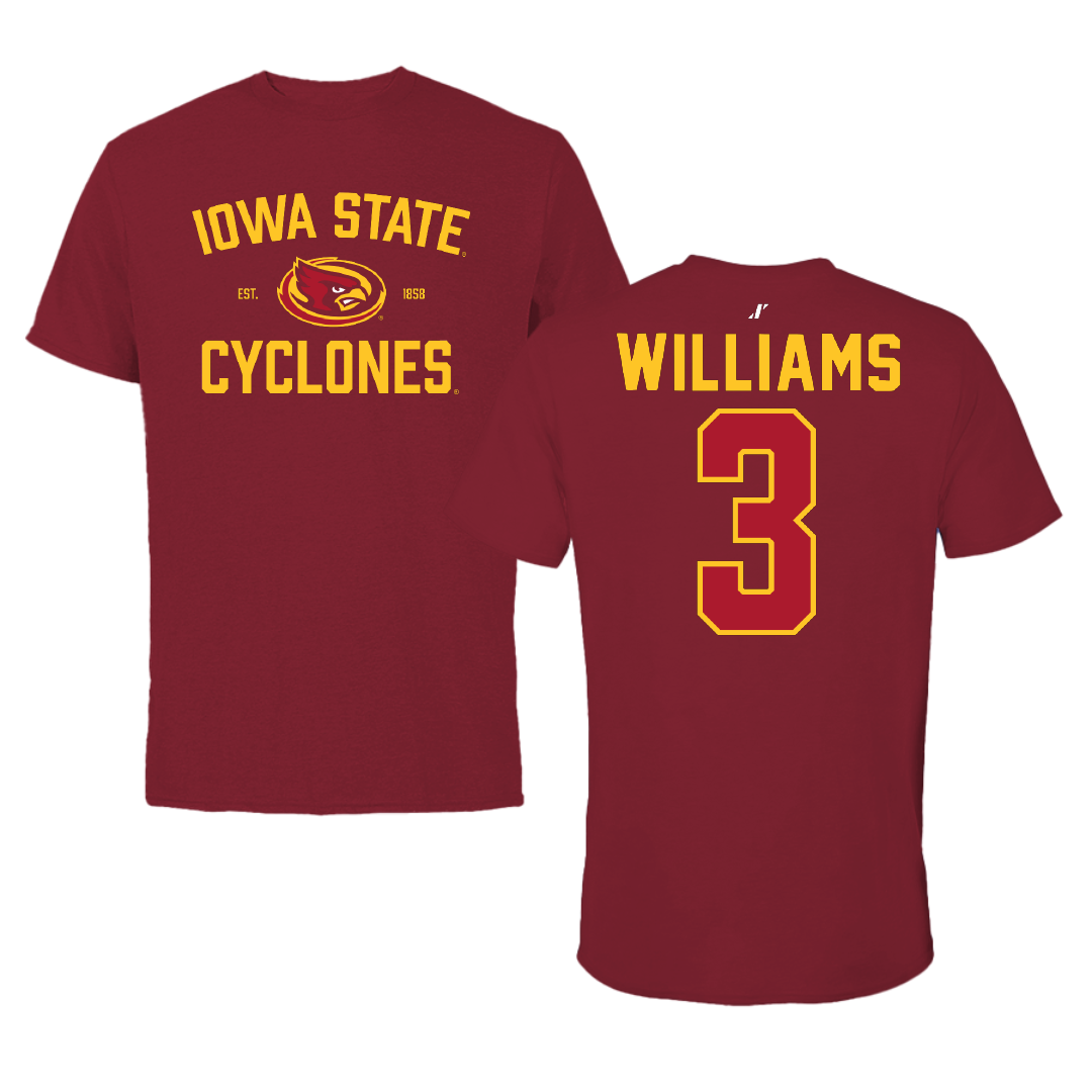 Iowa State University Basketball Cardinal General Tee - #3 Alisa Williams