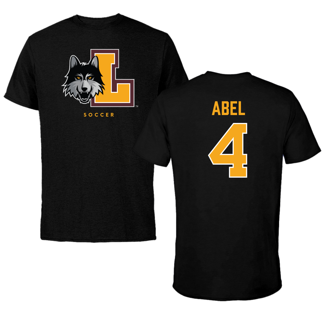 Loyola University-Chicago Soccer Black Mascot Tee - #4 Alaina Abel