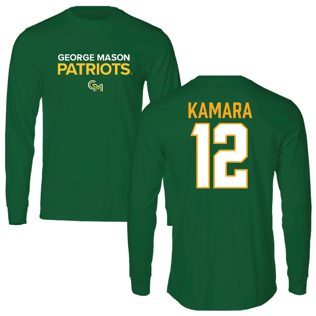George Mason University Soccer Green Performance Long Sleeve - #12 Ishmail Kamara