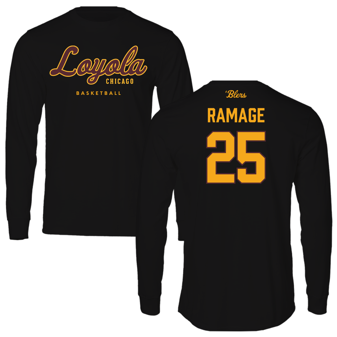 Loyola University-Chicago Basketball Black Long Sleeve - #25 Mallory Ramage