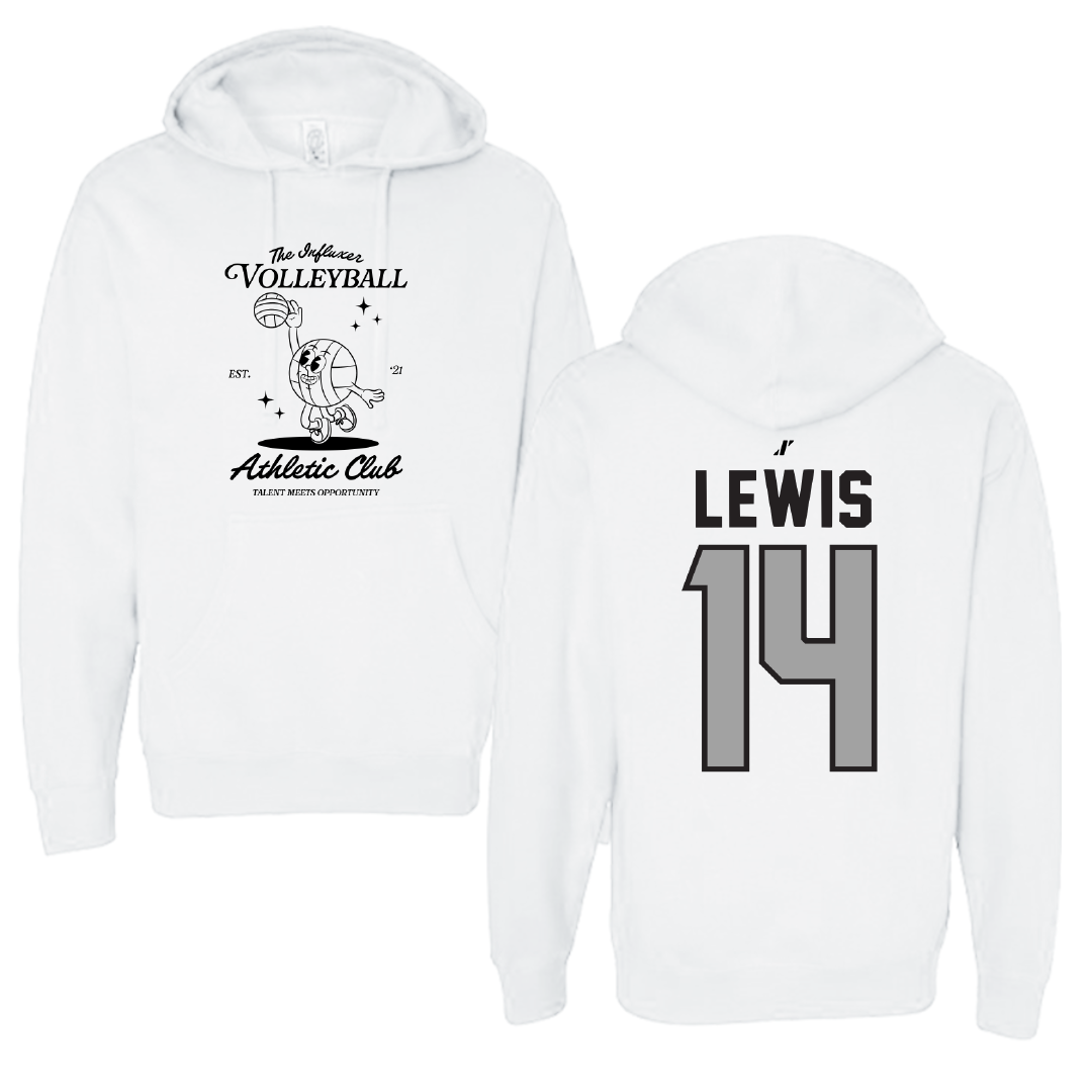Volleyball White Influxer Athletic Club Hoodie - #14 Lauren Lewis