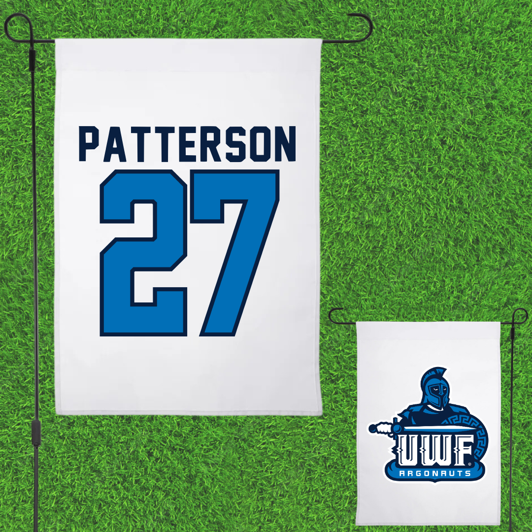 University of West Florida Football White Garden Flag - #27 Tyler Patterson