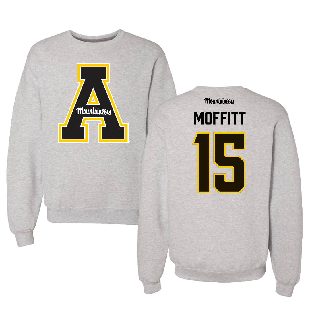 Appalachian State University Basketball Gray Crewneck - #15 Rylan Moffitt