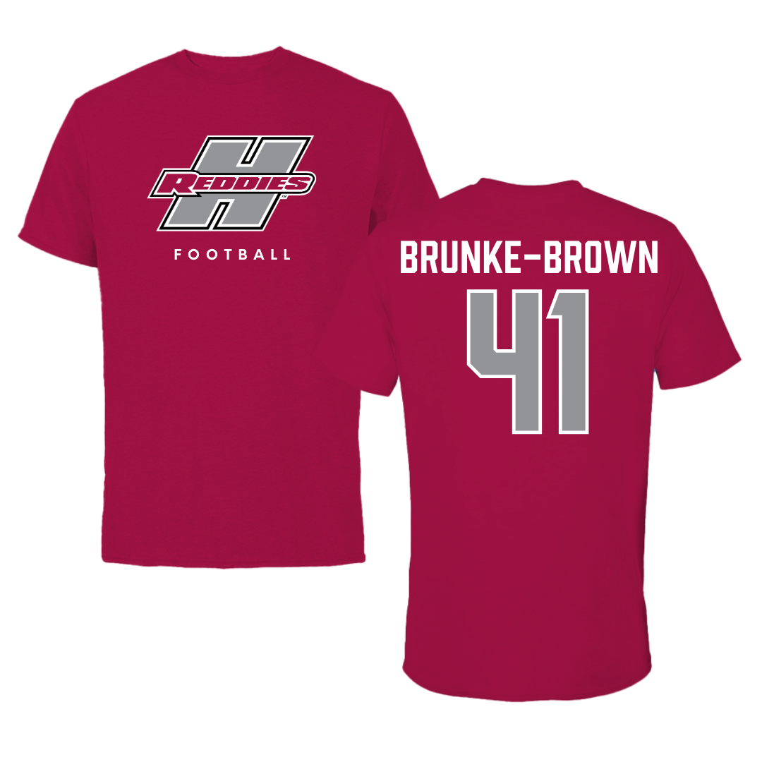 Henderson State University Football Cardinal Performance Tee - #41 Colton Brunke-Brown