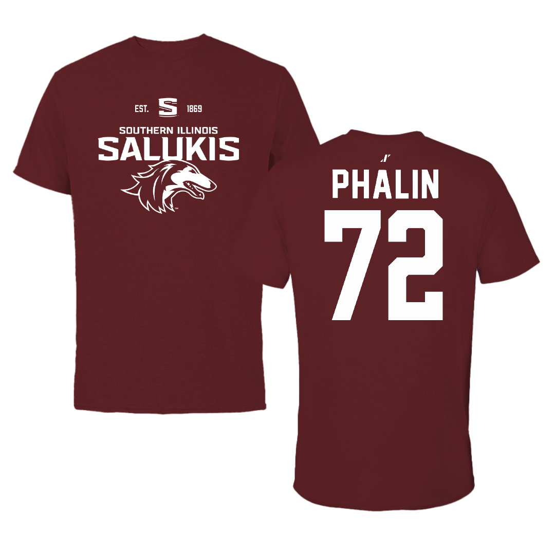 Southern Illinois University at Carbondale Football Maroon General Performance Tee - #72 Cooper Phalin