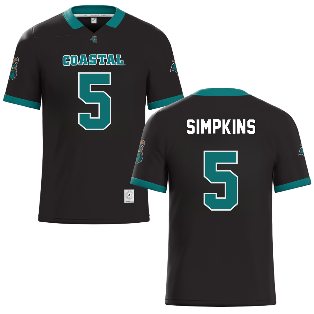 Coastal Carolina University Black Football Jersey - #5 Ja'Vin Simpkins