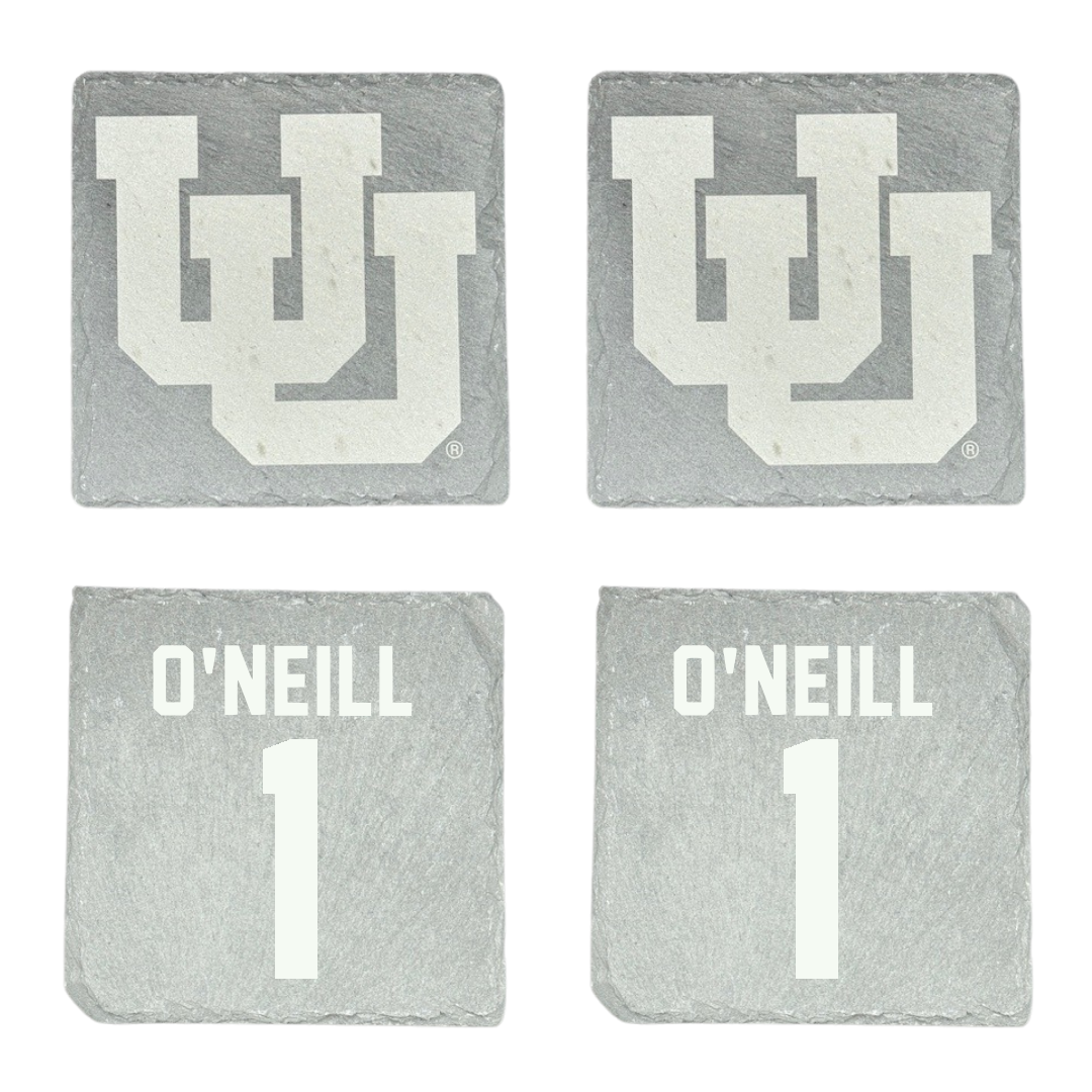 University of Utah Lacrosse Stone Coaster (4 Pack)  - #1 Conor O'Neill