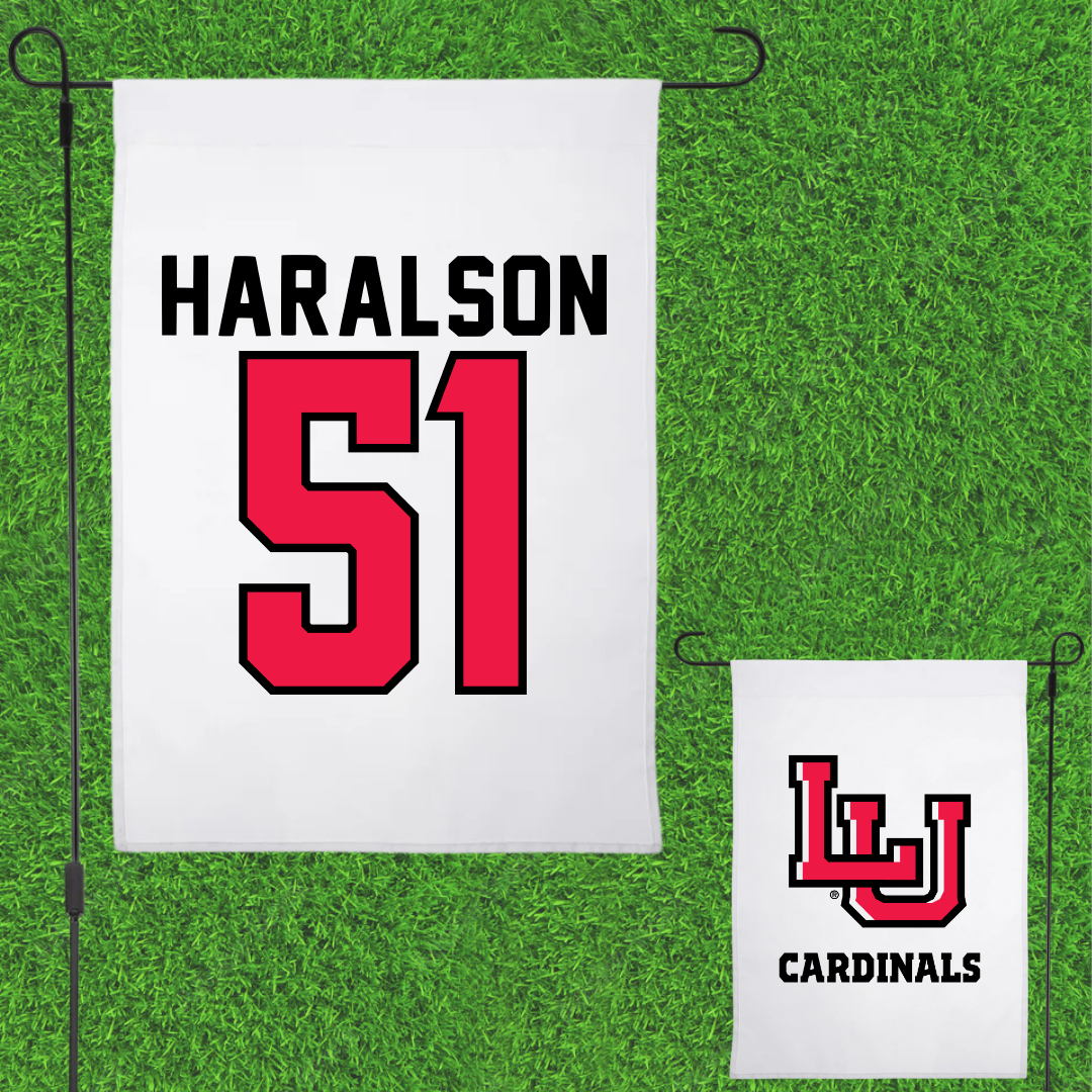 Lamar University Football White Garden Flag - #51 Alex Haralson
