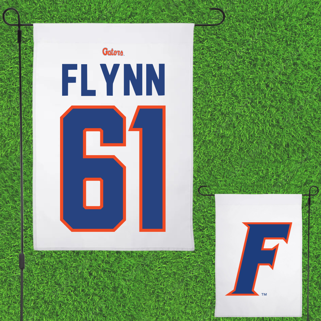 University of Florida Football White Garden Flag - #61 Nicolas Flynn
