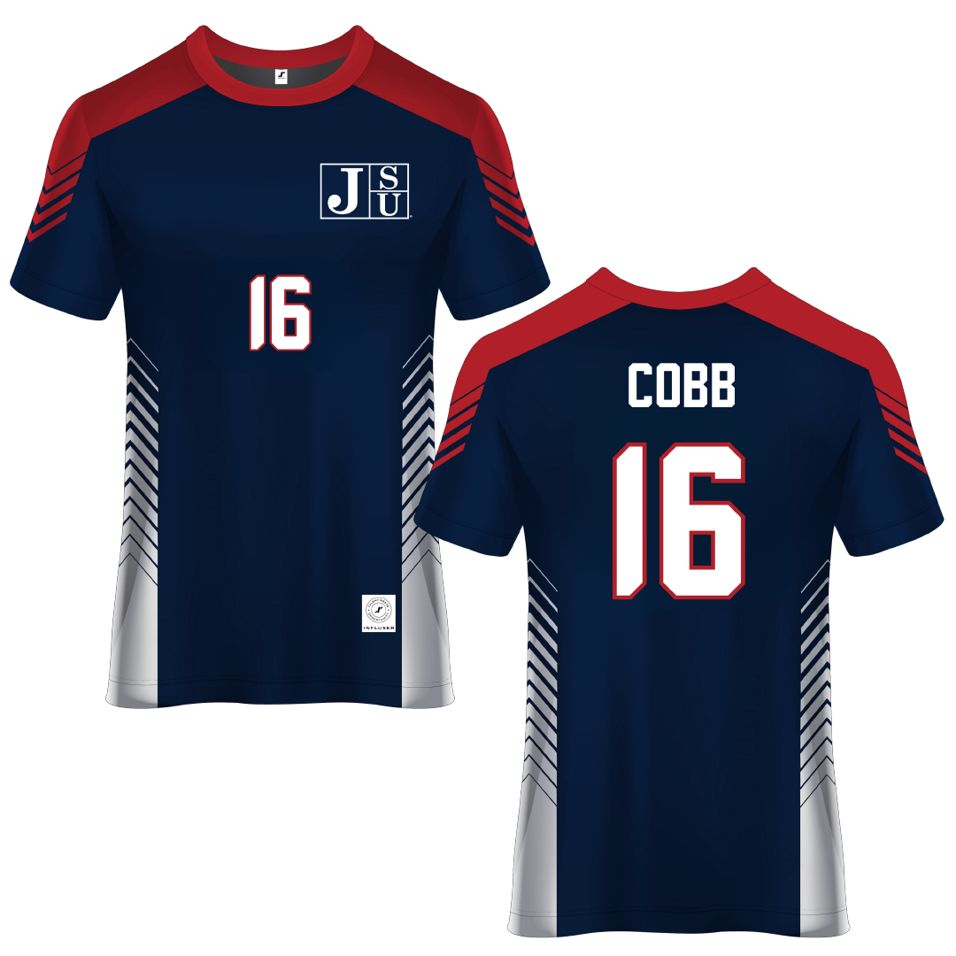 Jackson State University Blue Soccer Jersey - #16 Olivia Cobb
