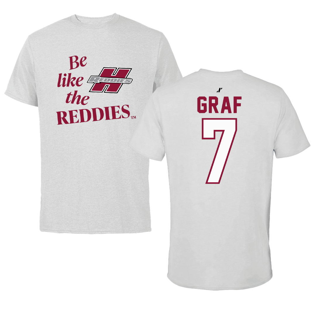 Henderson State University Baseball Light Gray Be Like Us Performance Tee - #7 Ty Graf