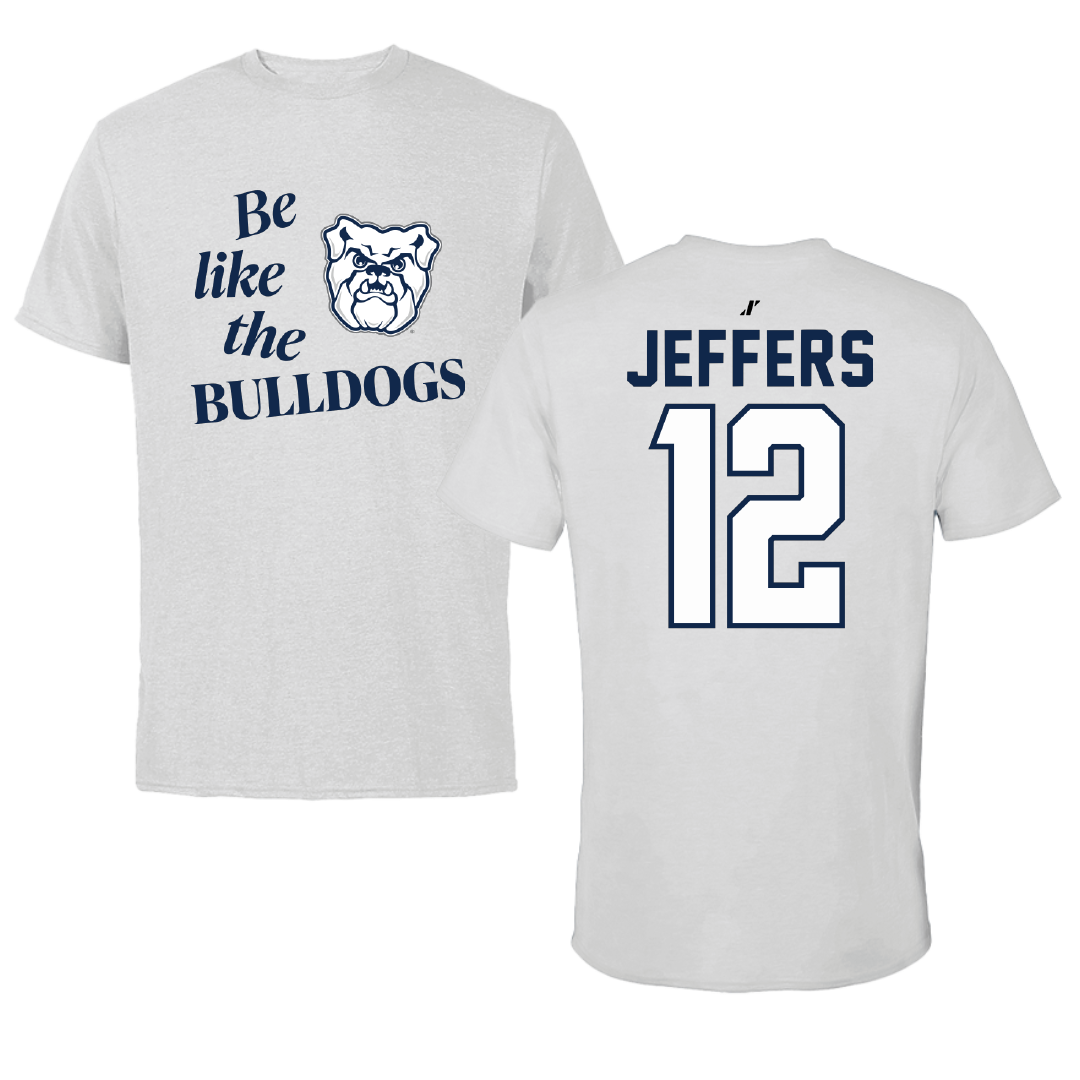 Butler University Basketball Light Gray Be Like Us Tee - #12 Chloe Jeffers