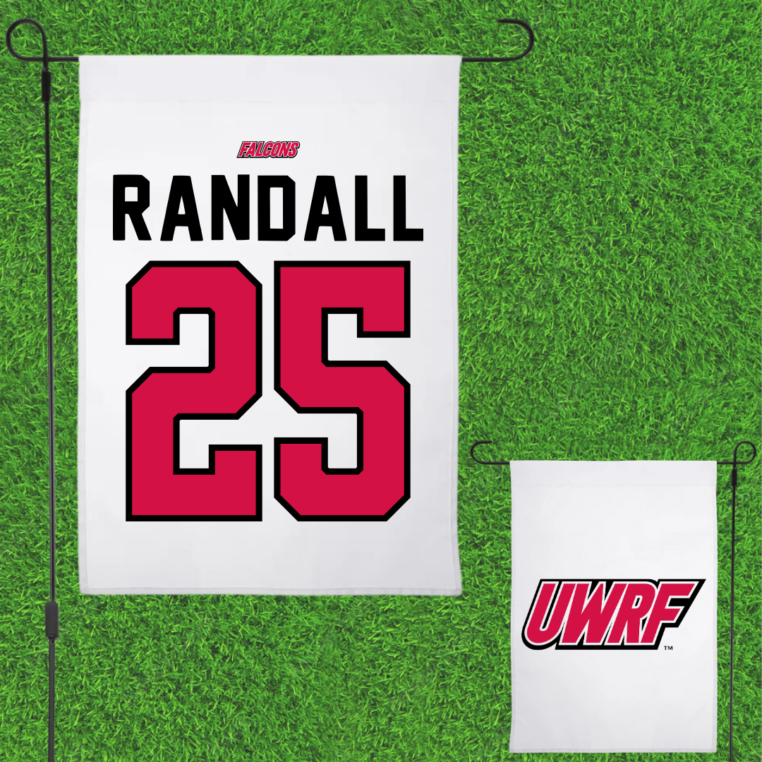 University of Wisconsin-River Falls Football White Garden Flag - #25 Isaiah Randall