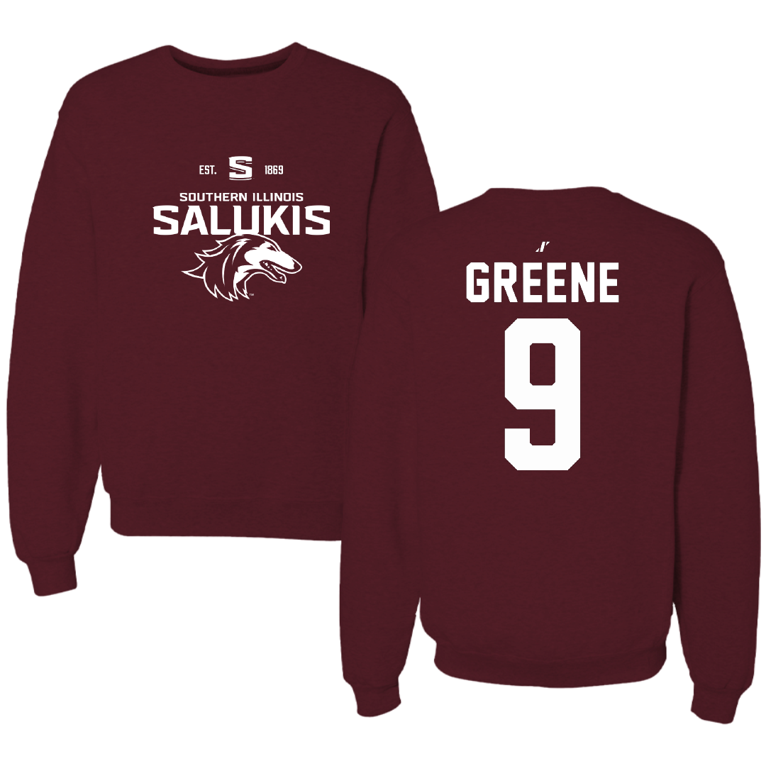 Southern Illinois University at Carbondale Football Maroon General Crewneck - #9 Dewey Greene