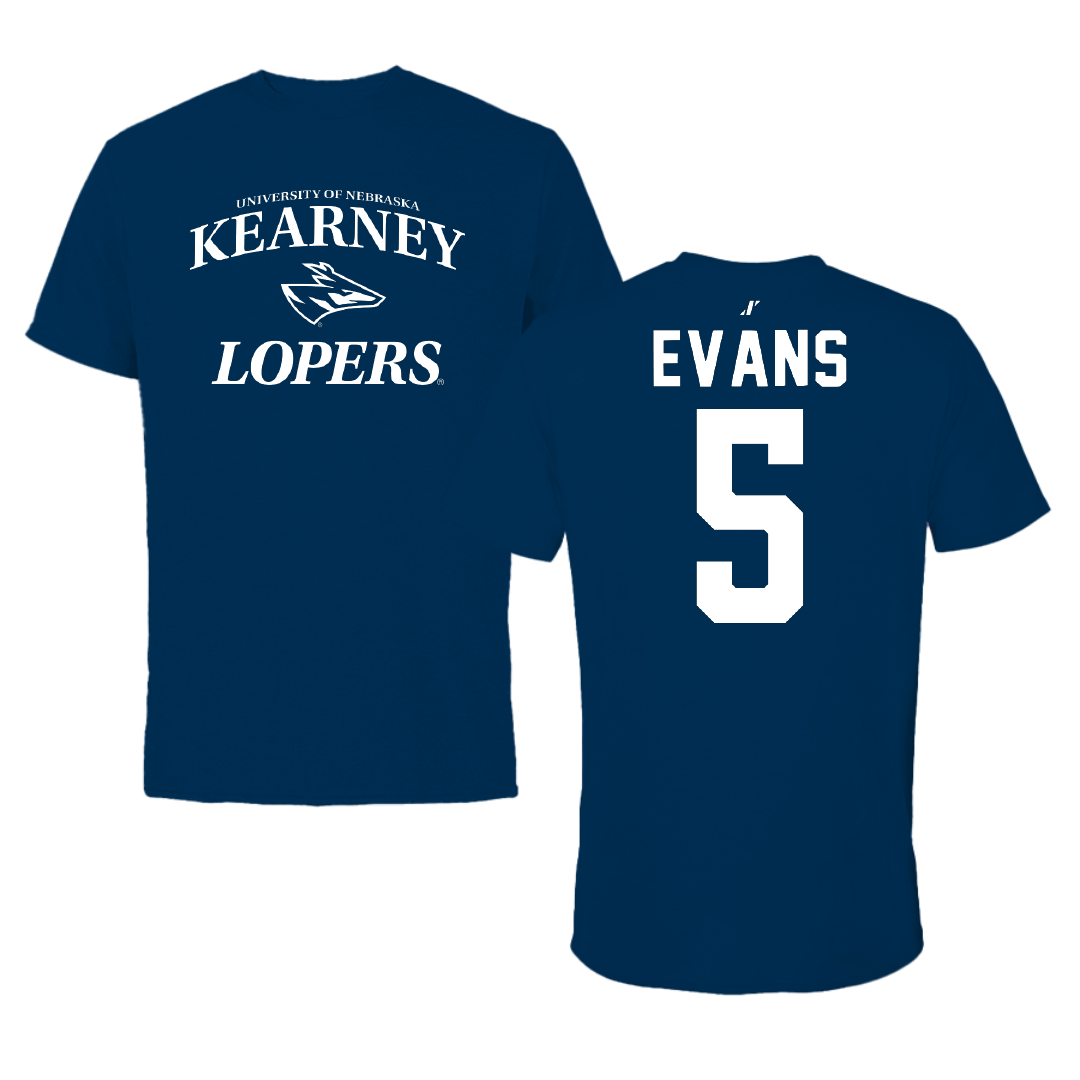 University of Nebraska at Kearney Basketball Navy General Tee - #5 Sean Evans
