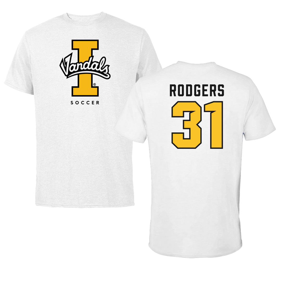 University of Idaho Soccer White Vandals Performance Tee - #31 Sara Rodgers