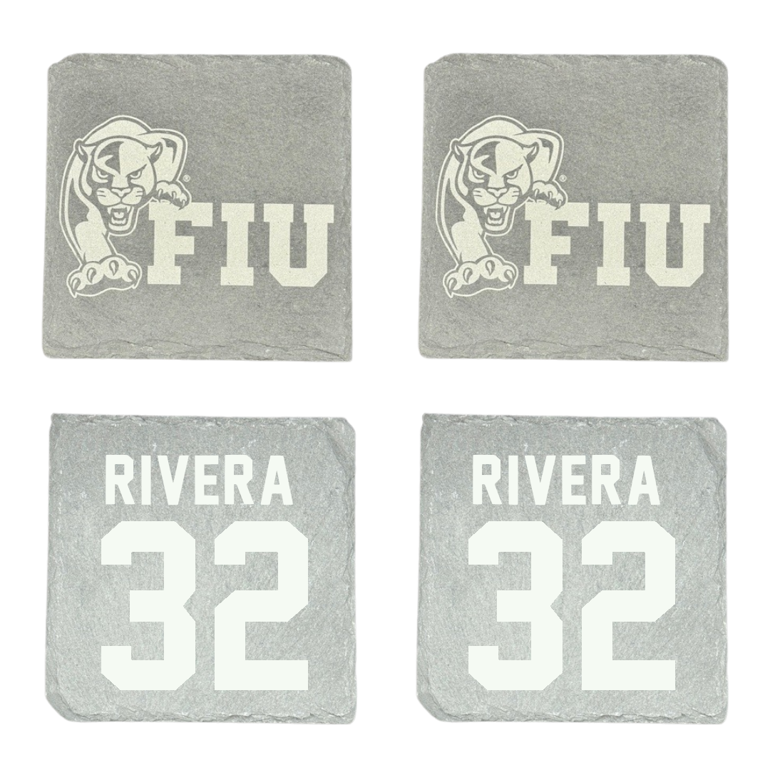 Florida International University Baseball Stone Coaster (4 Pack)  - #32 Nelson Rivera