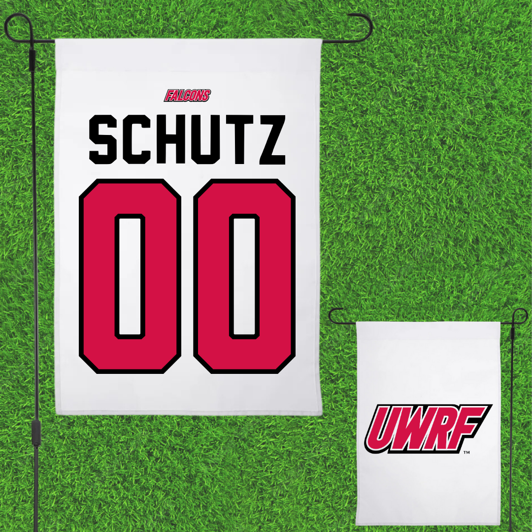 University of Wisconsin-River Falls Soccer White Garden Flag - #00 Lauryn Schutz
