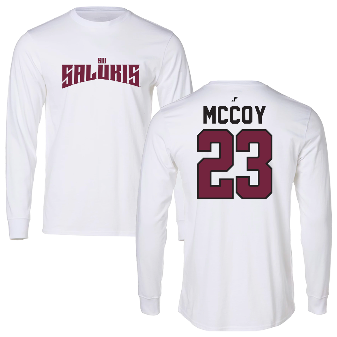 Southern Illinois University at Carbondale Baseball White Classic Long Sleeve - #23 Jackson McCoy
