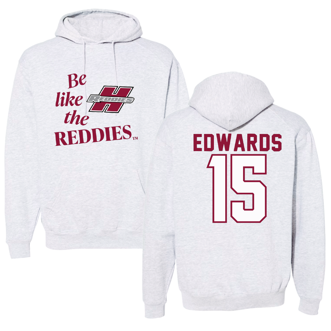 Henderson State University Football Light Gray Be Like Us Hoodie - #15 Andrew Edwards