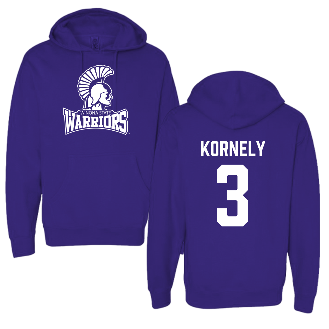 Winona State University Volleyball Purple Hoodie - #3 Kenna Kornely