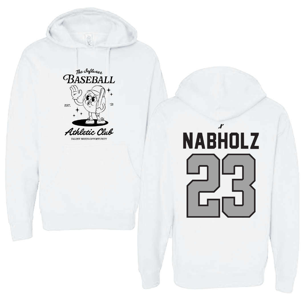 Baseball White Influxer Athletic Club Hoodie - #23 Nate Nabholz