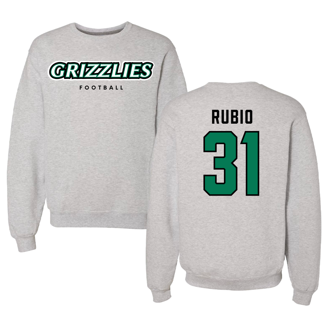 Adams State University Football Gray Grizzlies Crewneck - #31 Miguel Rubio