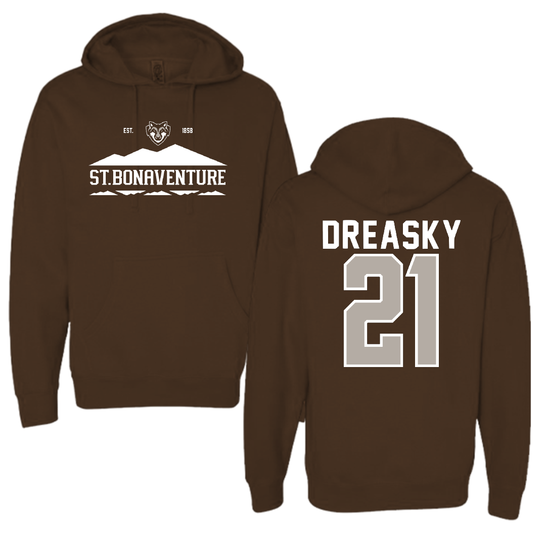 St. Bonaventure University Soccer Brown General Hoodie - #21 Avery Dreasky