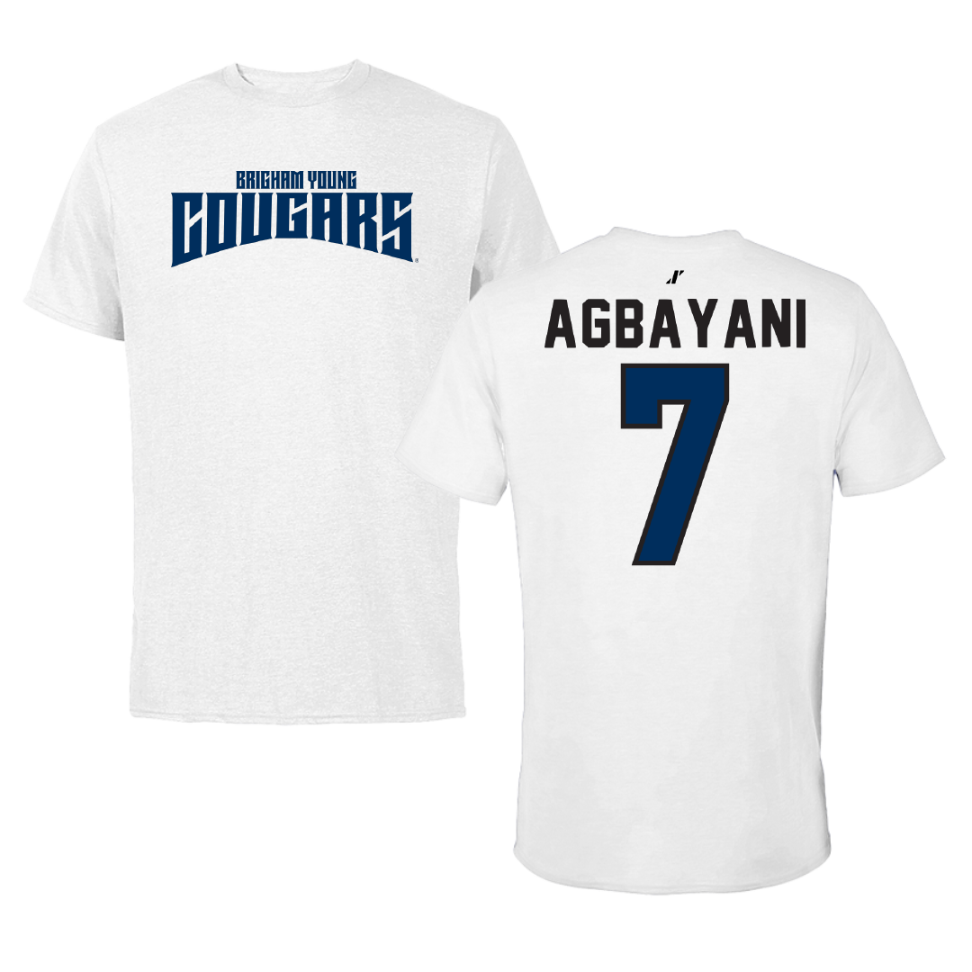 Brigham Young University Softball White Classic Tee - #7 Aleia Agbayani