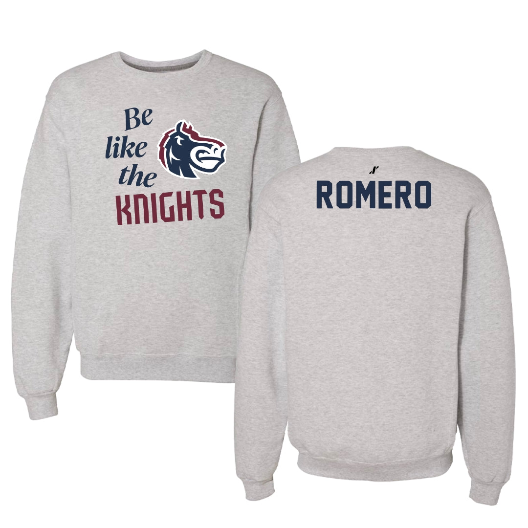 Fairleigh Dickinson University-Metropolitan Campus TF and XC Light Gray Be Like Us Crewneck - Zander Romero