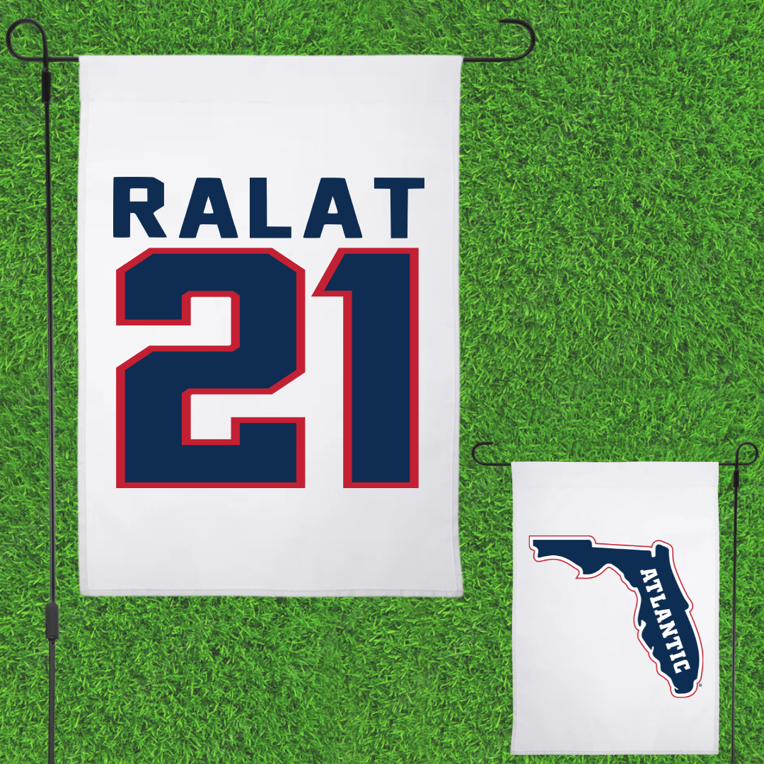 Florida Atlantic University Basketball White Garden Flag - #21 Alejandro Ralat